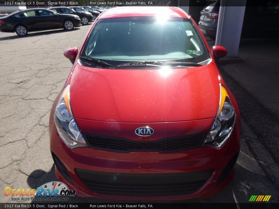 2017 Kia Rio LX 5 Door Signal Red / Black Photo #9