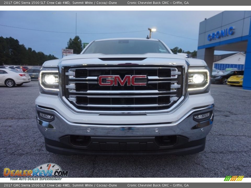 2017 GMC Sierra 1500 SLT Crew Cab 4WD Summit White / Cocoa/­Dune Photo #2