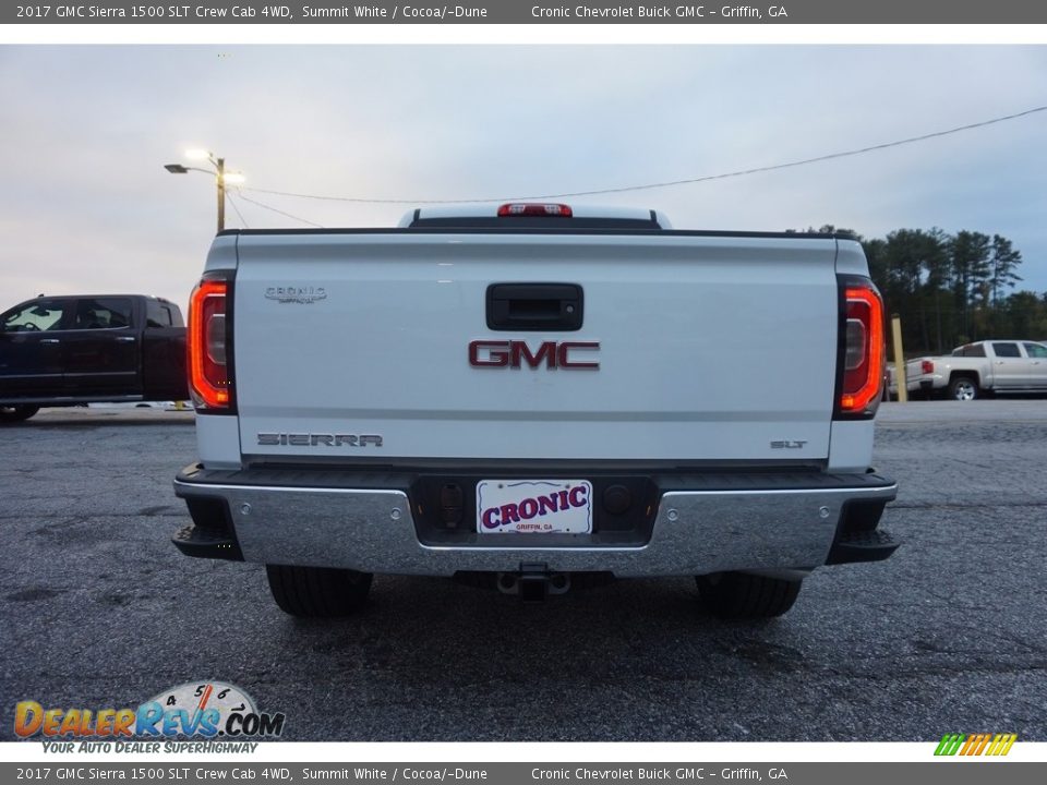 2017 GMC Sierra 1500 SLT Crew Cab 4WD Summit White / Cocoa/­Dune Photo #6