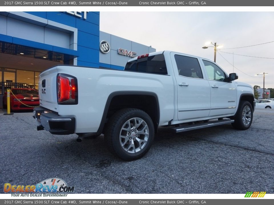 2017 GMC Sierra 1500 SLT Crew Cab 4WD Summit White / Cocoa/­Dune Photo #7