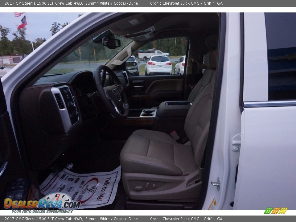 2017 GMC Sierra 1500 SLT Crew Cab 4WD Summit White / Cocoa/­Dune Photo #9