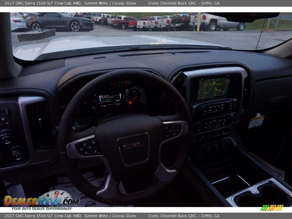 2017 GMC Sierra 1500 SLT Crew Cab 4WD Summit White / Cocoa/­Dune Photo #10