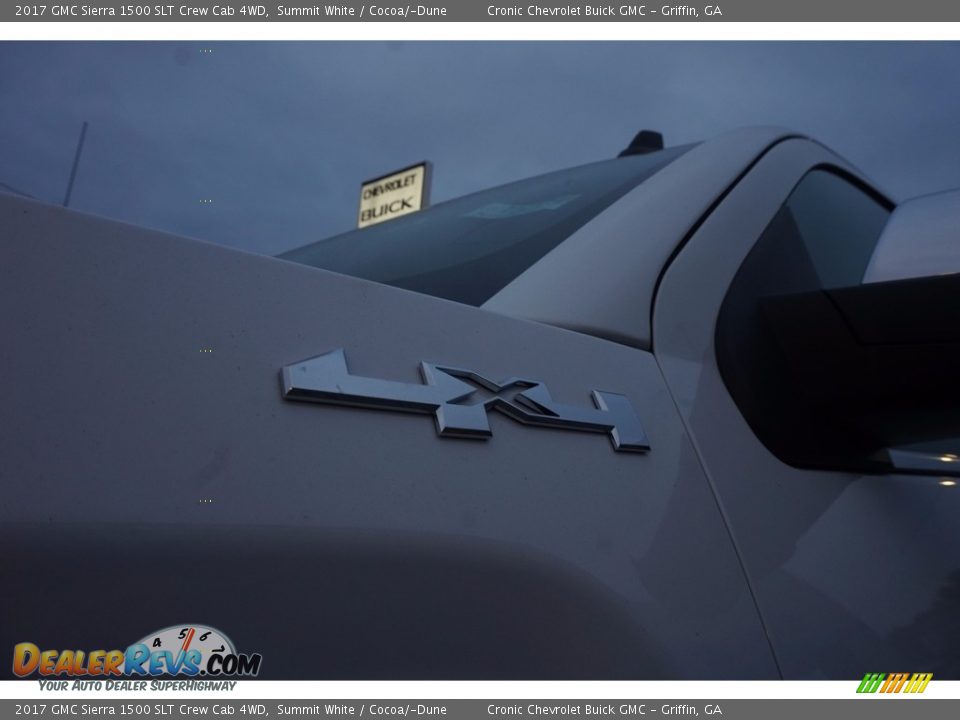 2017 GMC Sierra 1500 SLT Crew Cab 4WD Summit White / Cocoa/­Dune Photo #12
