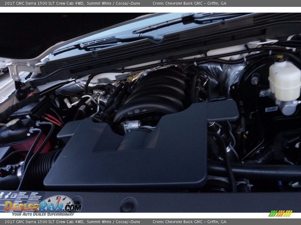 2017 GMC Sierra 1500 SLT Crew Cab 4WD Summit White / Cocoa/­Dune Photo #13