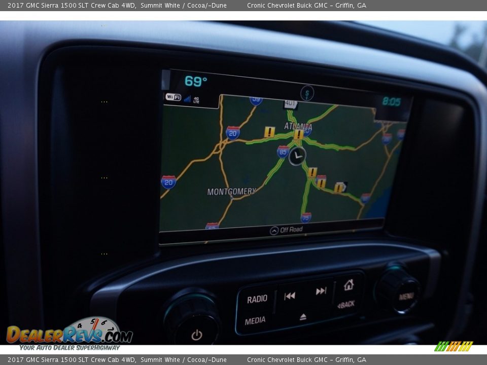 2017 GMC Sierra 1500 SLT Crew Cab 4WD Summit White / Cocoa/­Dune Photo #15