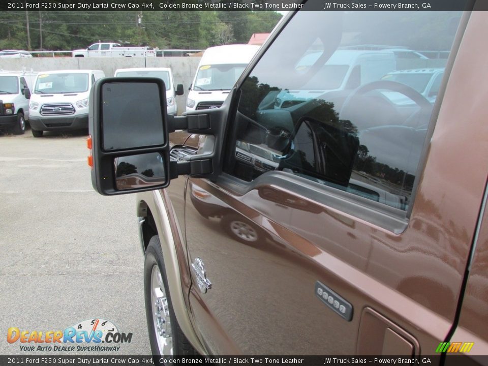 2011 Ford F250 Super Duty Lariat Crew Cab 4x4 Golden Bronze Metallic / Black Two Tone Leather Photo #16