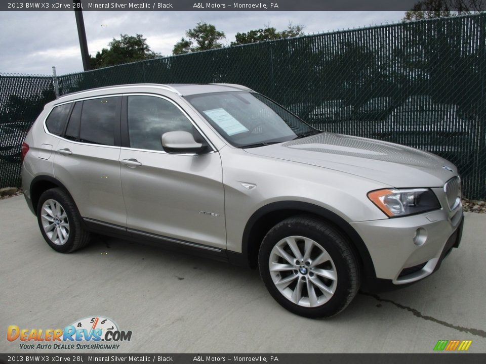 2013 BMW X3 xDrive 28i Mineral Silver Metallic / Black Photo #1