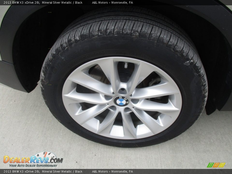 2013 BMW X3 xDrive 28i Mineral Silver Metallic / Black Photo #3