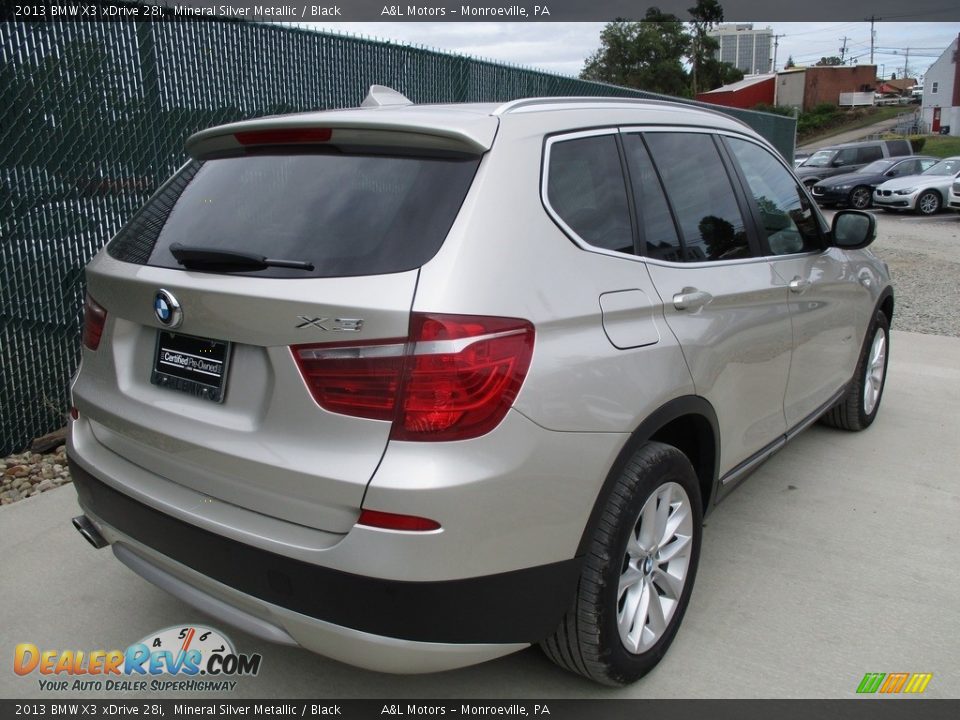 2013 BMW X3 xDrive 28i Mineral Silver Metallic / Black Photo #4
