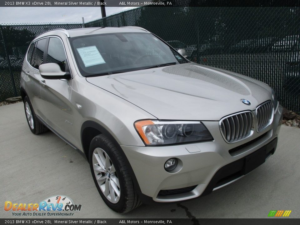 2013 BMW X3 xDrive 28i Mineral Silver Metallic / Black Photo #5