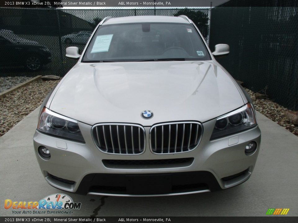 2013 BMW X3 xDrive 28i Mineral Silver Metallic / Black Photo #6