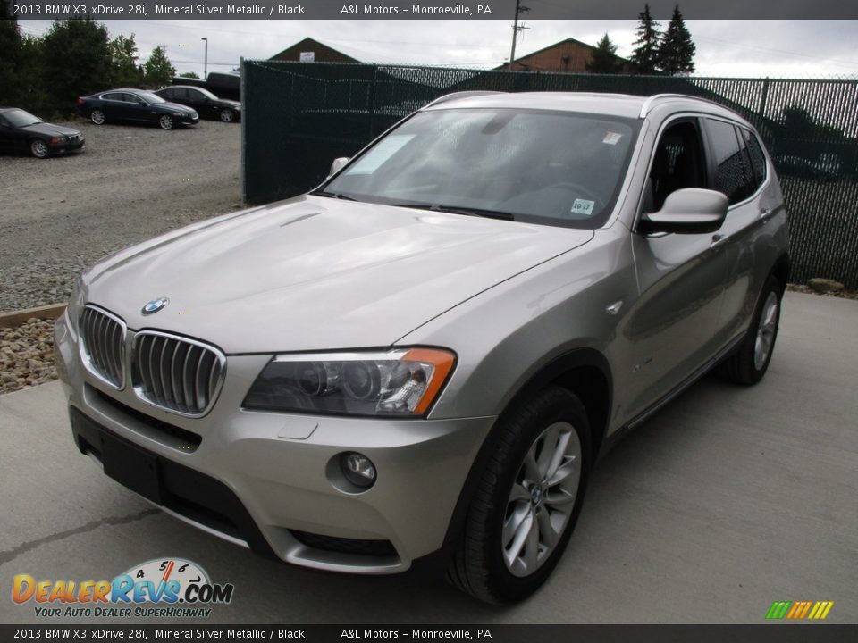 2013 BMW X3 xDrive 28i Mineral Silver Metallic / Black Photo #7
