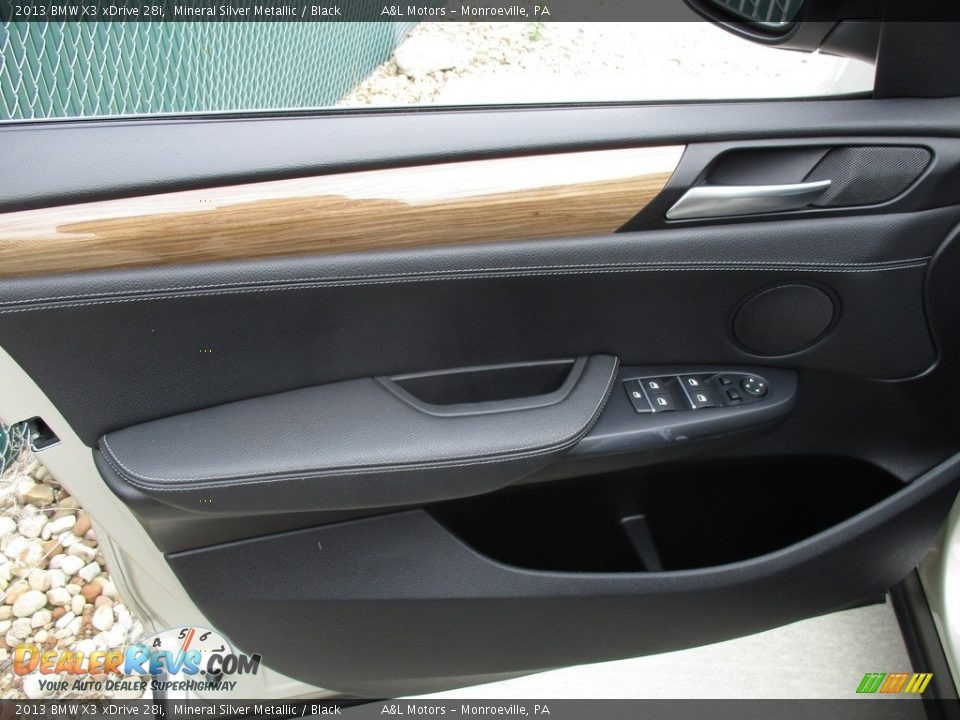 2013 BMW X3 xDrive 28i Mineral Silver Metallic / Black Photo #10