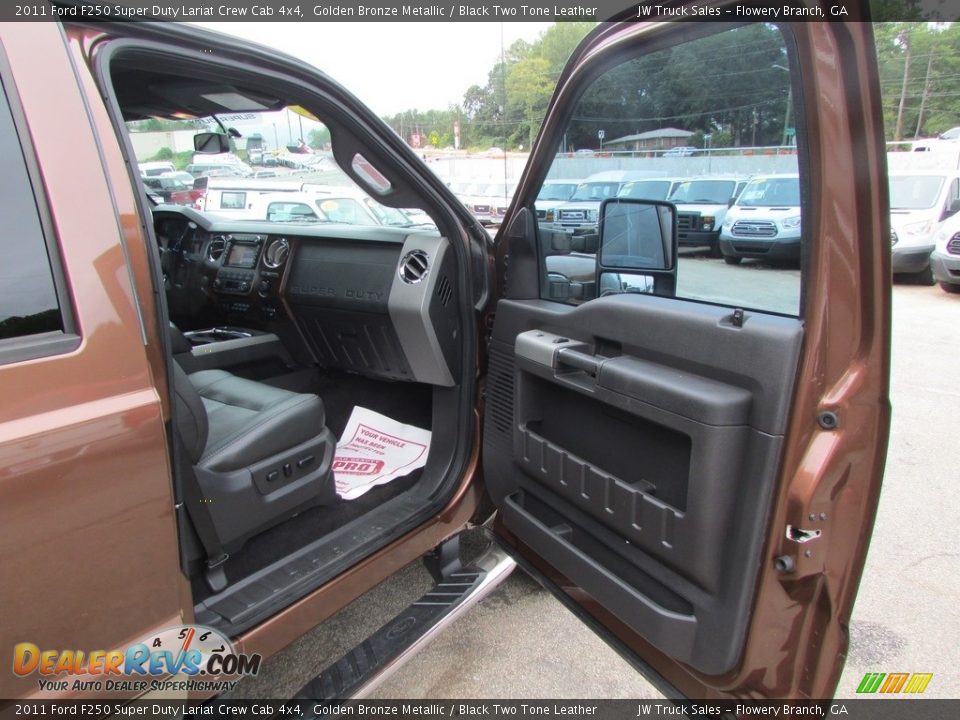 2011 Ford F250 Super Duty Lariat Crew Cab 4x4 Golden Bronze Metallic / Black Two Tone Leather Photo #31