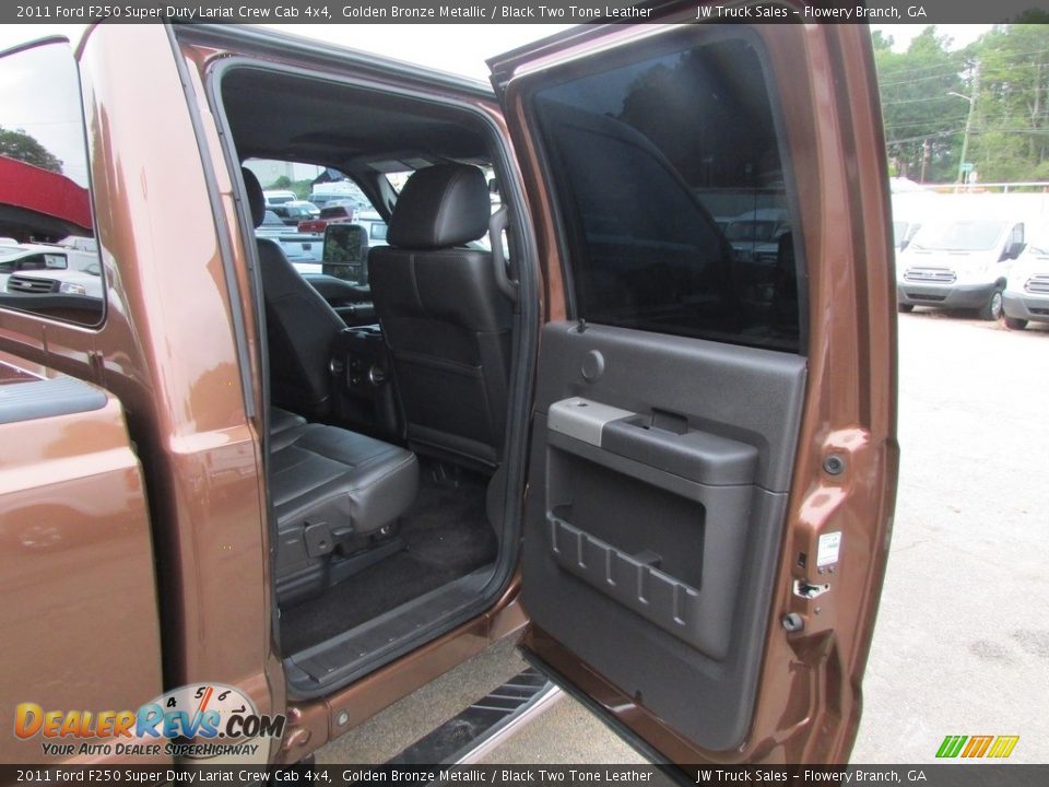 2011 Ford F250 Super Duty Lariat Crew Cab 4x4 Golden Bronze Metallic / Black Two Tone Leather Photo #34