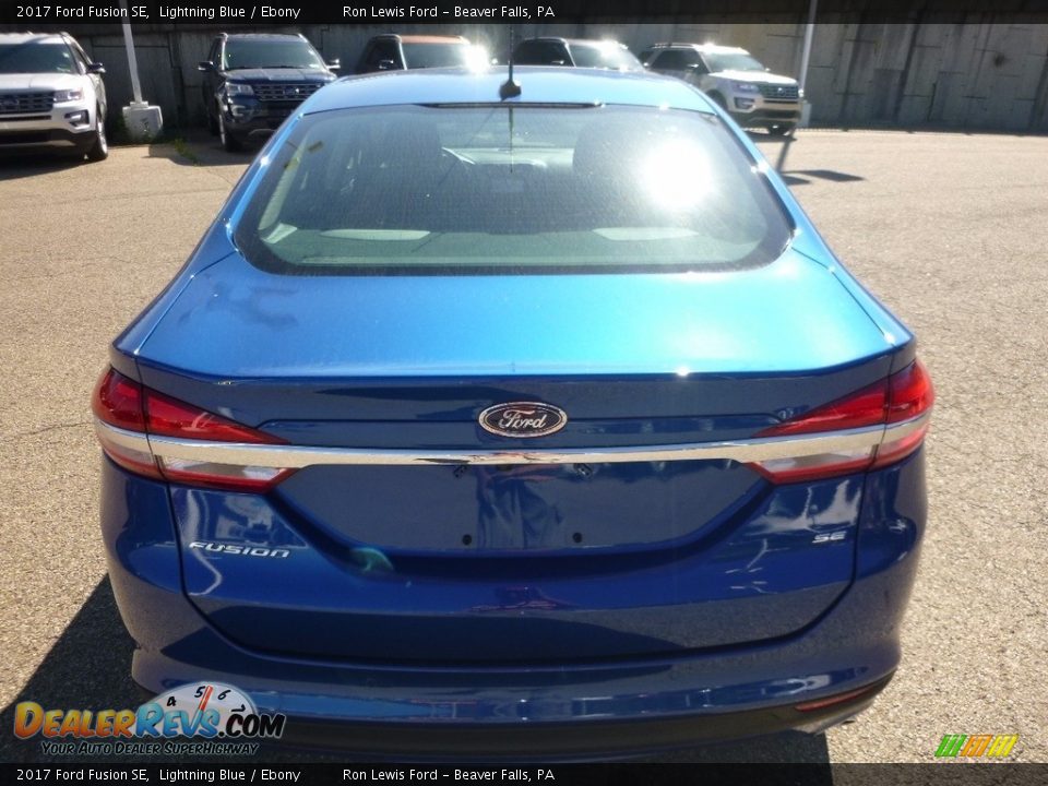 2017 Ford Fusion SE Lightning Blue / Ebony Photo #3