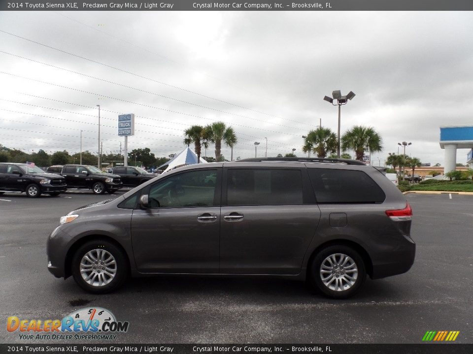 2014 Toyota Sienna XLE Predawn Gray Mica / Light Gray Photo #2