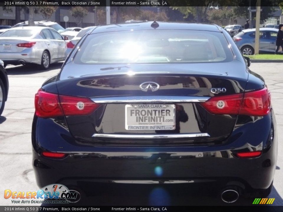 2014 Infiniti Q 50 3.7 Premium Black Obsidian / Stone Photo #6