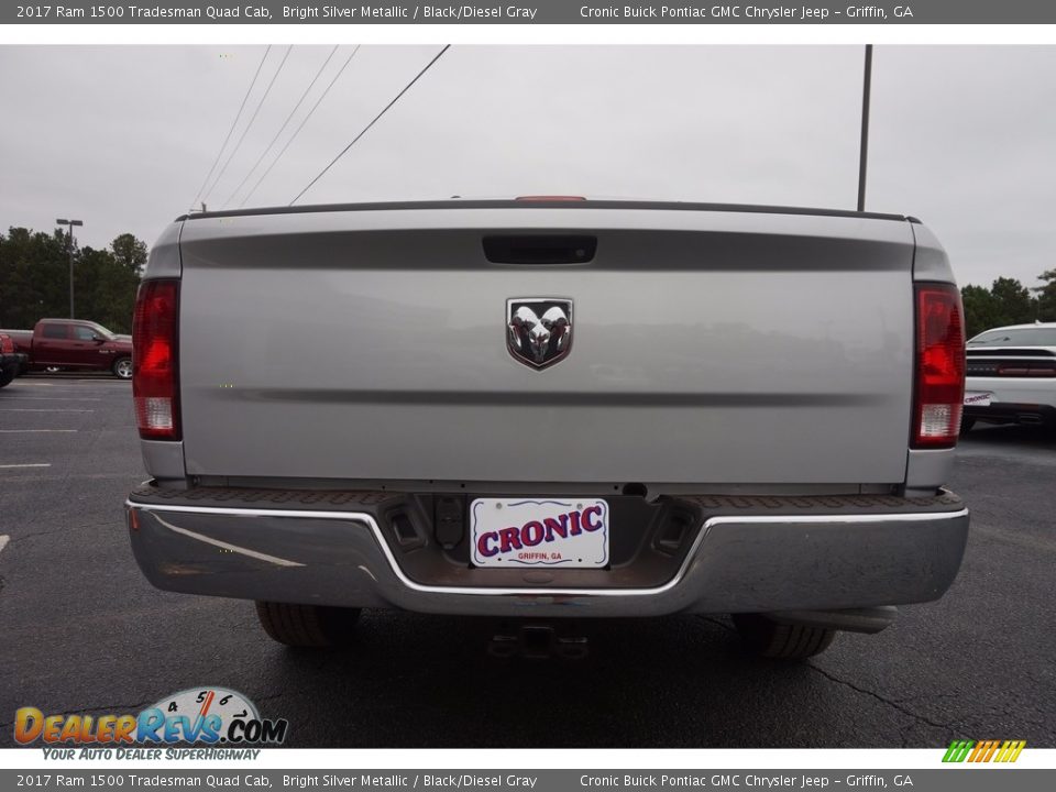 2017 Ram 1500 Tradesman Quad Cab Bright Silver Metallic / Black/Diesel Gray Photo #6