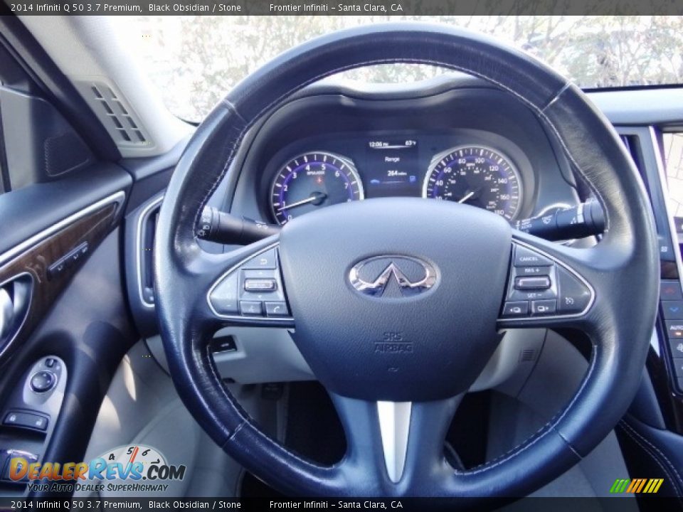 2014 Infiniti Q 50 3.7 Premium Black Obsidian / Stone Photo #22