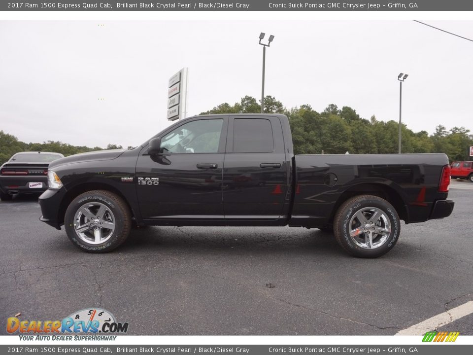 Brilliant Black Crystal Pearl 2017 Ram 1500 Express Quad Cab Photo #4