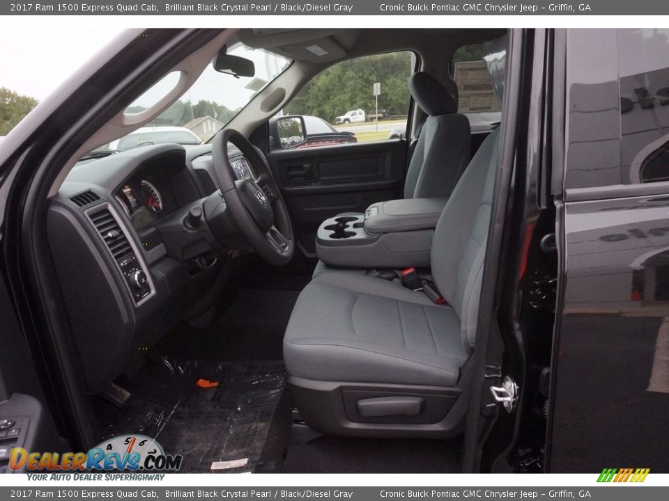 Black/Diesel Gray Interior - 2017 Ram 1500 Express Quad Cab Photo #9