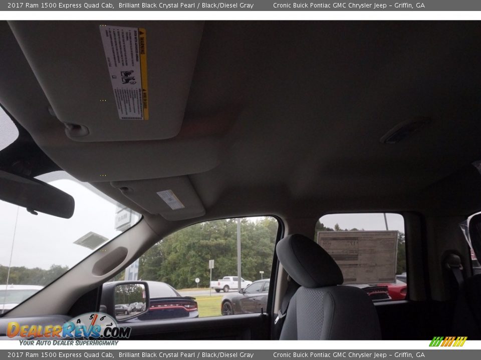 2017 Ram 1500 Express Quad Cab Brilliant Black Crystal Pearl / Black/Diesel Gray Photo #11