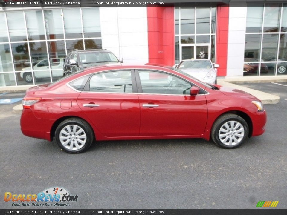 2014 Nissan Sentra S Red Brick / Charcoal Photo #3