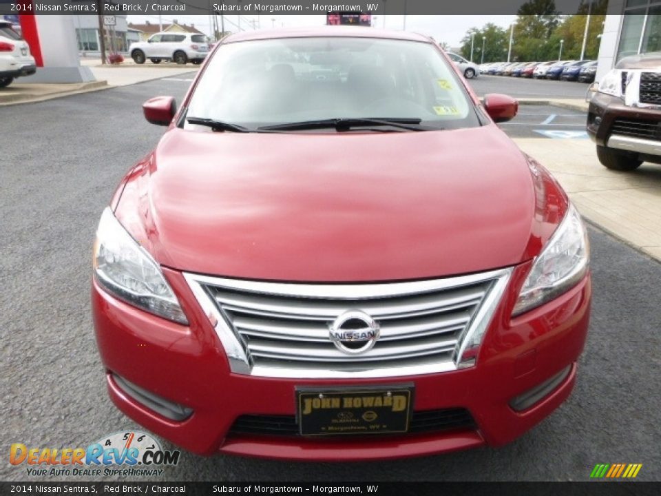 2014 Nissan Sentra S Red Brick / Charcoal Photo #13