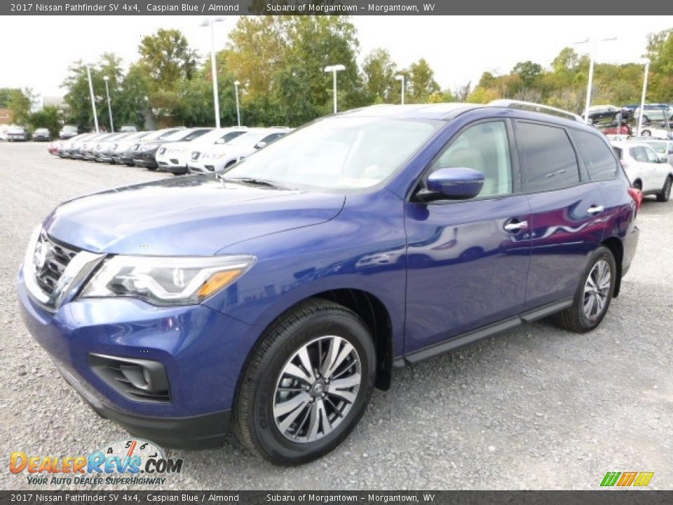 2017 Nissan Pathfinder SV 4x4 Caspian Blue / Almond Photo #12