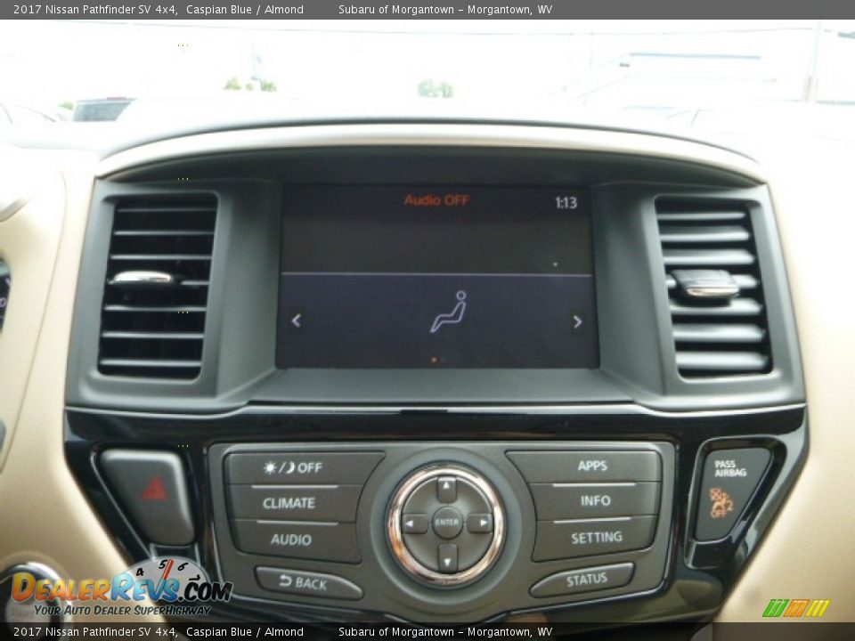 2017 Nissan Pathfinder SV 4x4 Caspian Blue / Almond Photo #18