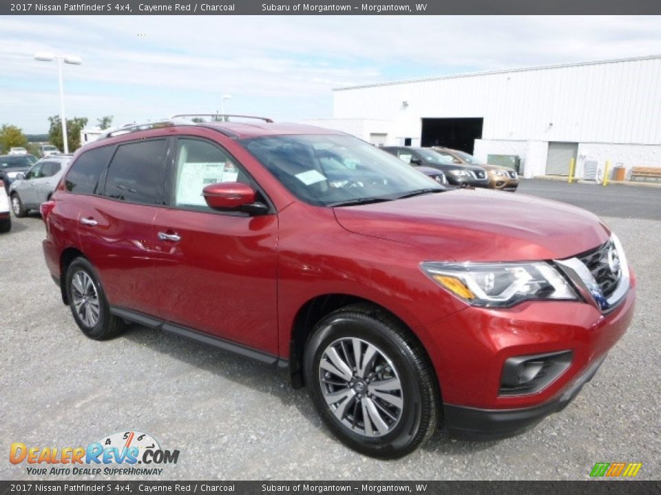 2017 Nissan Pathfinder S 4x4 Cayenne Red / Charcoal Photo #1