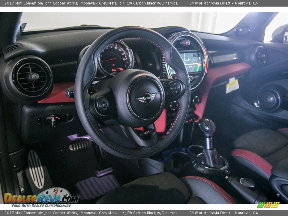 2017 Mini Convertible John Cooper Works Moonwalk Grey Metallic / JCW Carbon Black w/Dinamica Photo #6