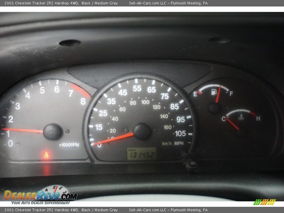 2001 Chevrolet Tracker ZR2 Hardtop 4WD Gauges Photo #24