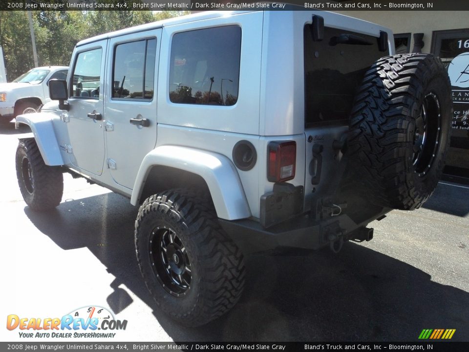 2008 Jeep Wrangler Unlimited Sahara 4x4 Bright Silver Metallic / Dark Slate Gray/Med Slate Gray Photo #3