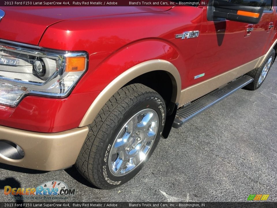 2013 Ford F150 Lariat SuperCrew 4x4 Ruby Red Metallic / Adobe Photo #26
