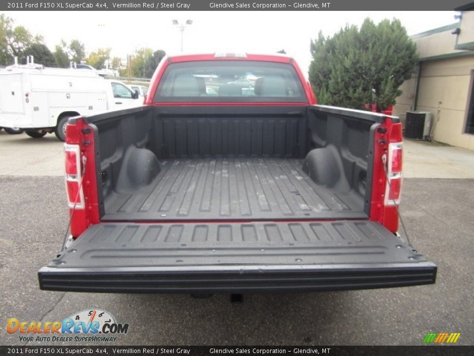 2011 Ford F150 XL SuperCab 4x4 Vermillion Red / Steel Gray Photo #9