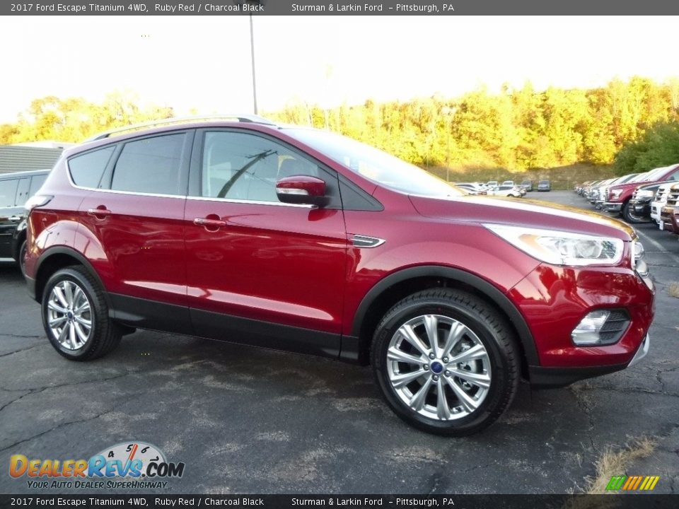 2017 Ford Escape Titanium 4WD Ruby Red / Charcoal Black Photo #1