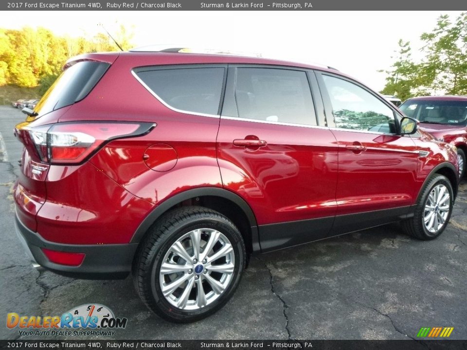 2017 Ford Escape Titanium 4WD Ruby Red / Charcoal Black Photo #2
