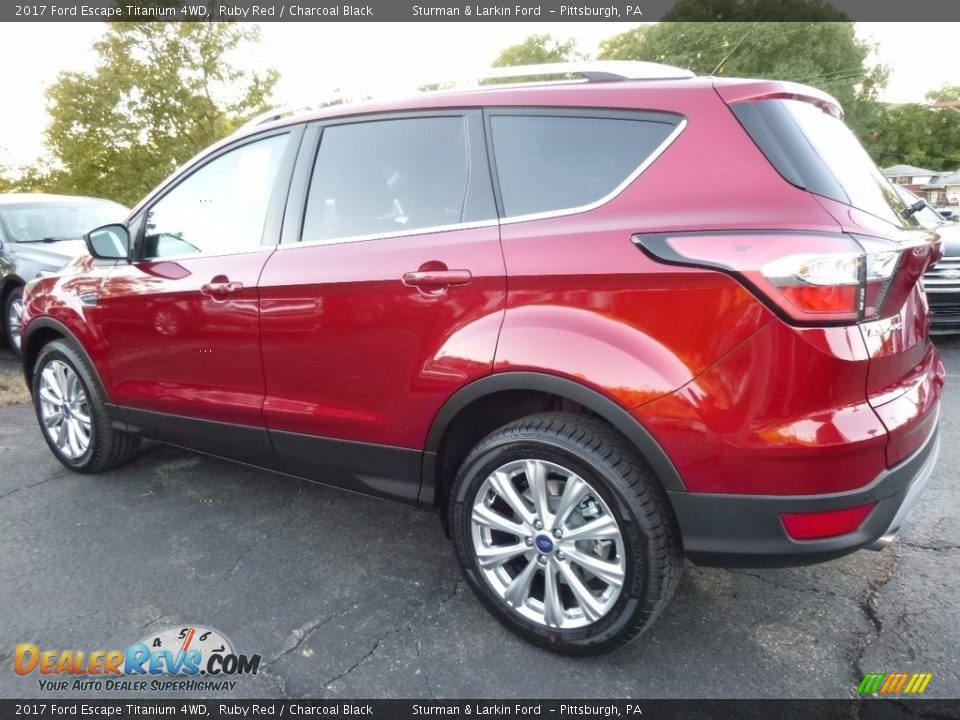 2017 Ford Escape Titanium 4WD Ruby Red / Charcoal Black Photo #4
