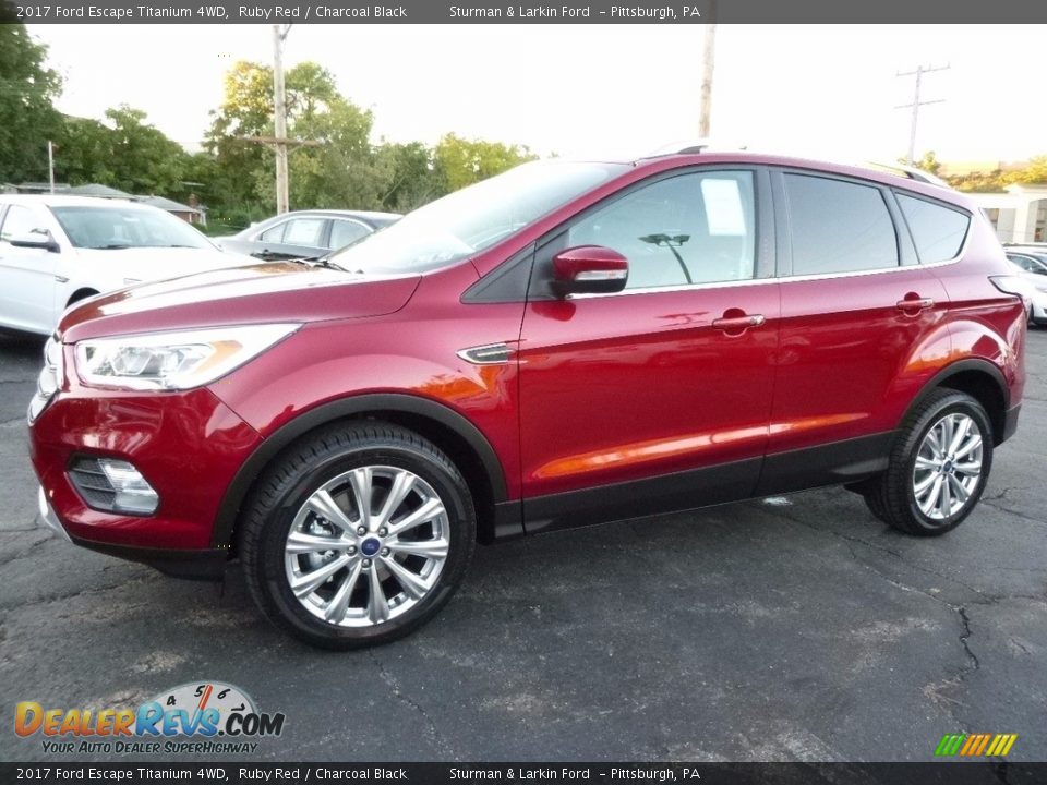 2017 Ford Escape Titanium 4WD Ruby Red / Charcoal Black Photo #5