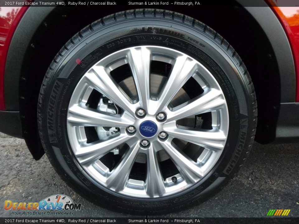 2017 Ford Escape Titanium 4WD Ruby Red / Charcoal Black Photo #6