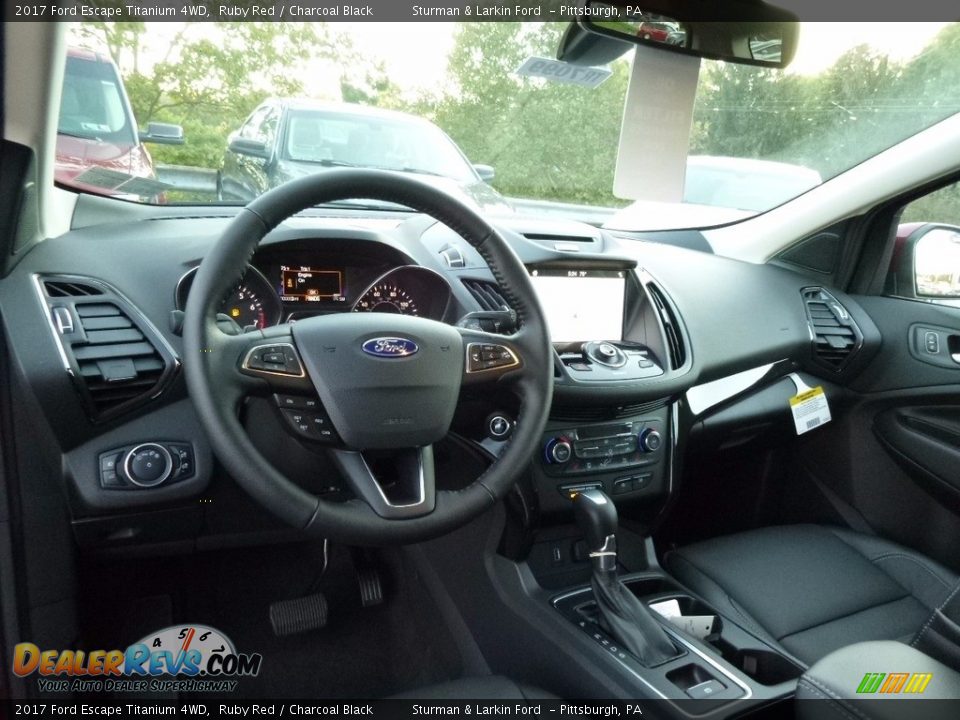 2017 Ford Escape Titanium 4WD Ruby Red / Charcoal Black Photo #9
