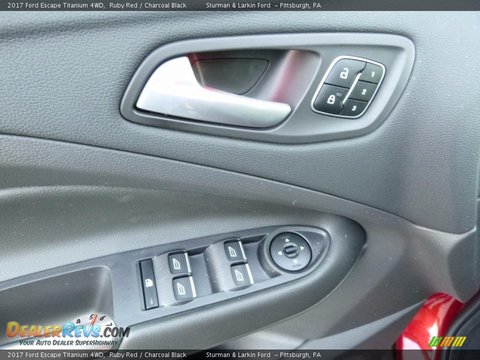 2017 Ford Escape Titanium 4WD Ruby Red / Charcoal Black Photo #10