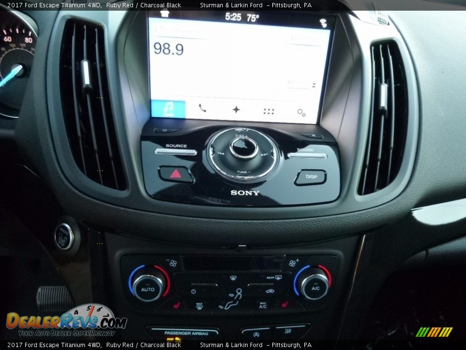 2017 Ford Escape Titanium 4WD Ruby Red / Charcoal Black Photo #15