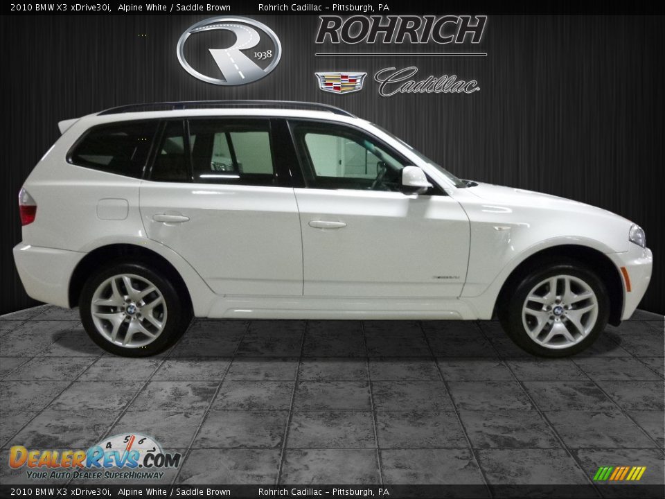 2010 BMW X3 xDrive30i Alpine White / Saddle Brown Photo #2