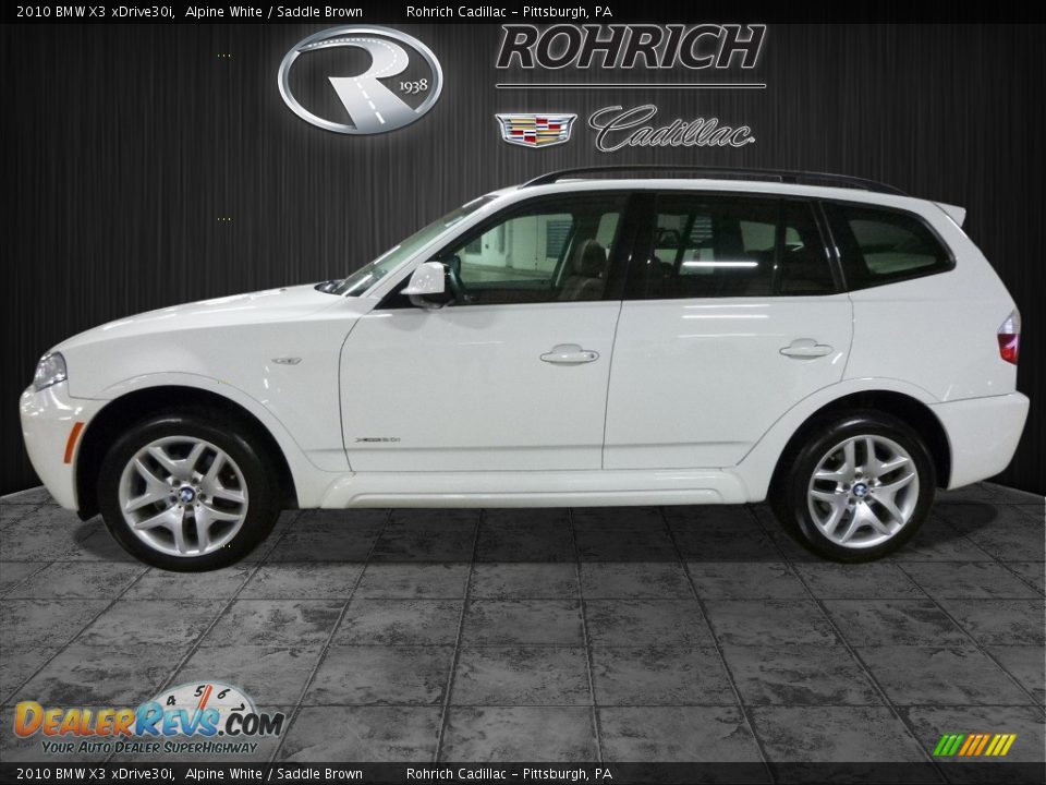 2010 BMW X3 xDrive30i Alpine White / Saddle Brown Photo #4