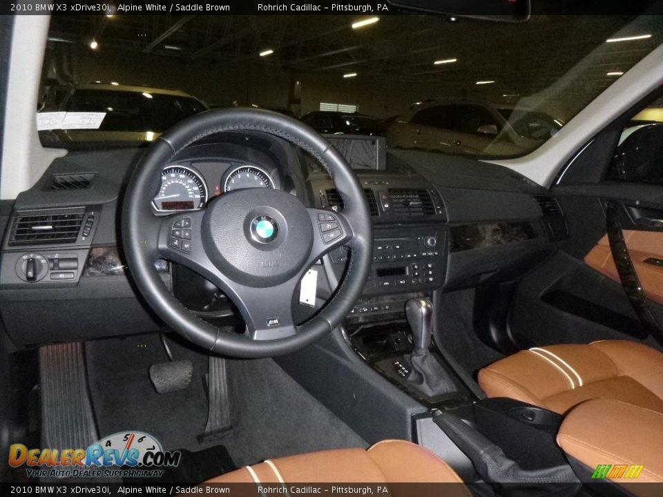 2010 BMW X3 xDrive30i Alpine White / Saddle Brown Photo #7