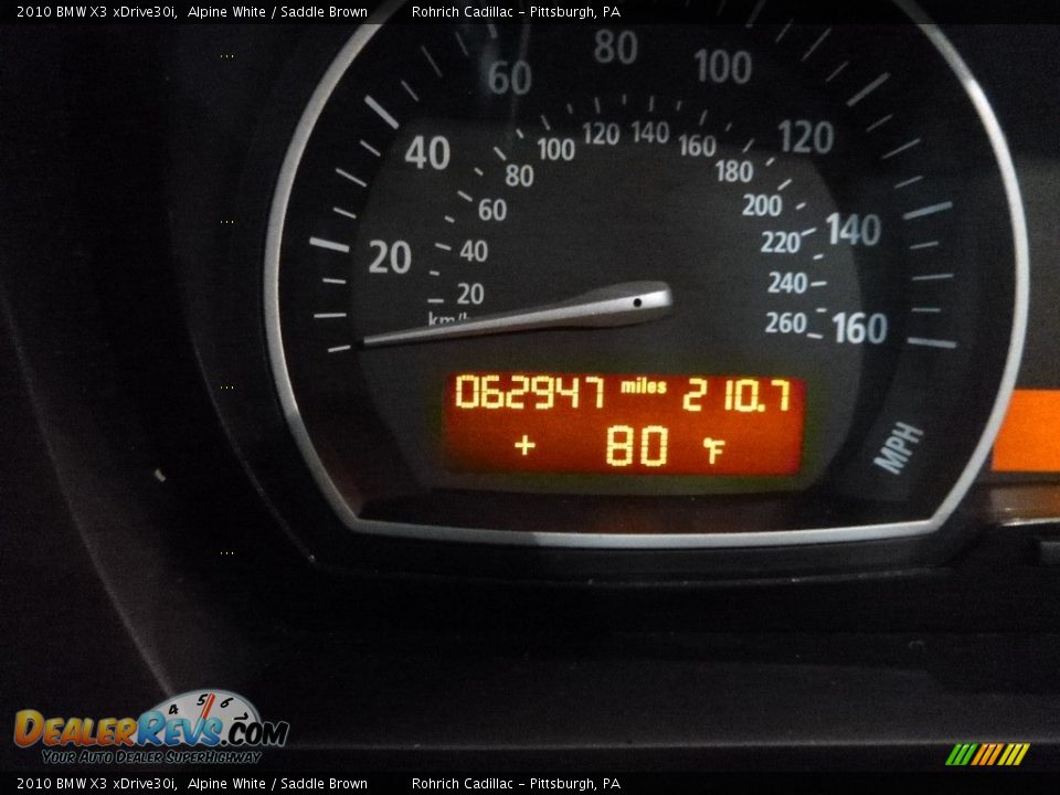 2010 BMW X3 xDrive30i Alpine White / Saddle Brown Photo #9