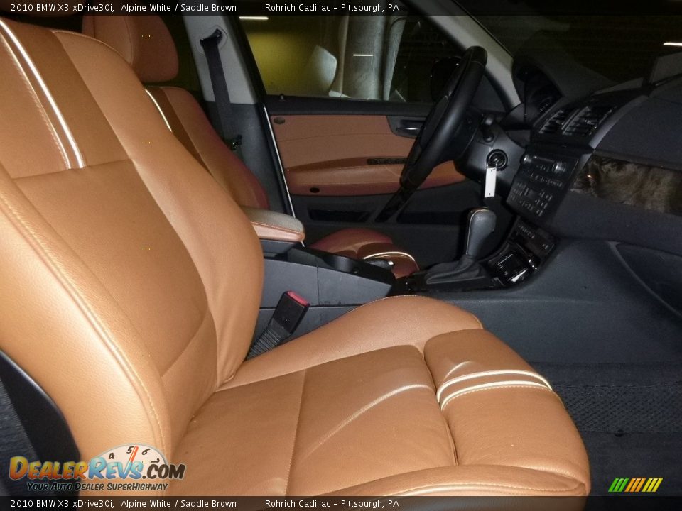 2010 BMW X3 xDrive30i Alpine White / Saddle Brown Photo #12